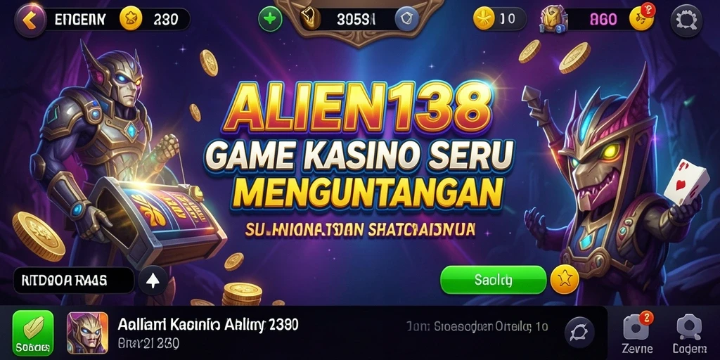 Screenshot gameplay ALIEN138 menampilkan keseruan bermain Kasino.