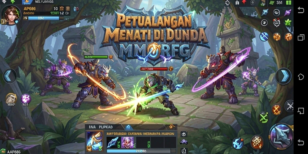 Tampilan gameplay yang menegangkan dalam AP686, dunia fantasi yang menakjubkan.