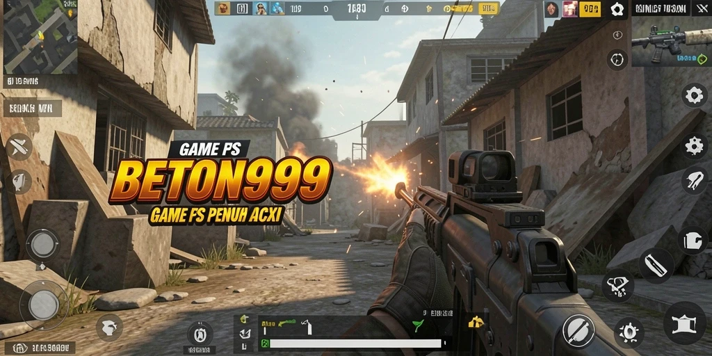 Tampilkan aksi pertempuran intens dalam gameplay BETON999.