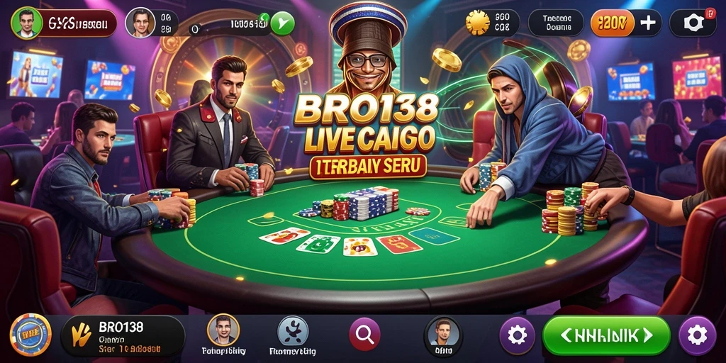 Screenshot gameplay BRO138 menampilkan permainan Live Casino yang seru dan interaktif.
