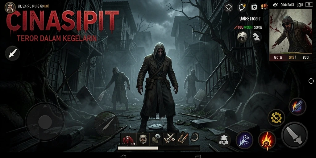 Tampilan gameplay menyeramkan yang mencekam di CINASIPIT.