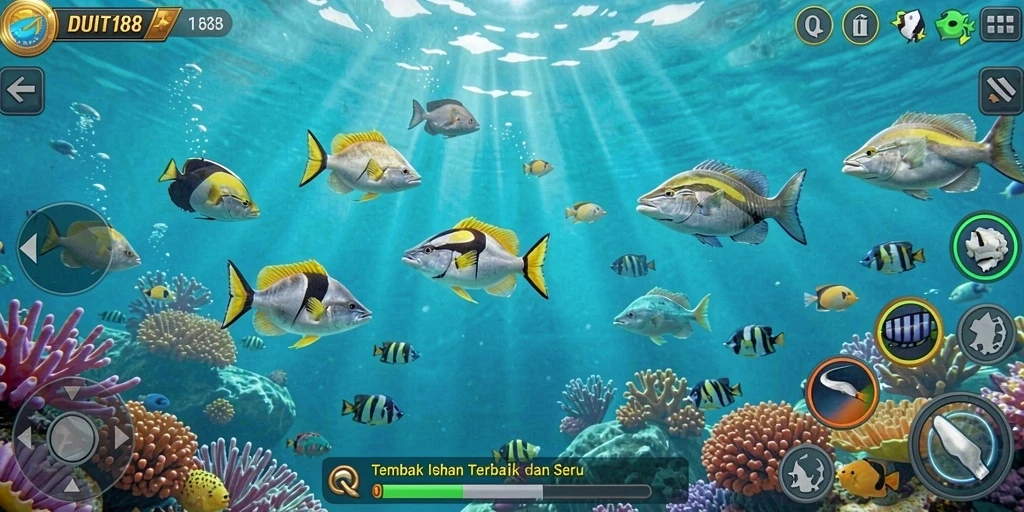 Tampilan gameplay seru dalam permainan Tembak Ikan