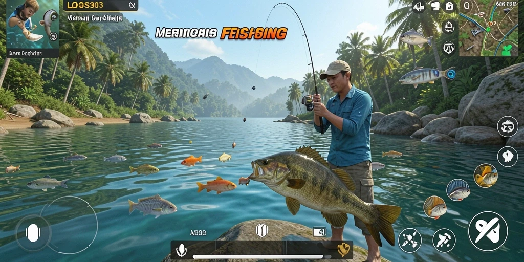 Tampilan gameplay LOS303 yang menarik saat memancing ikan.