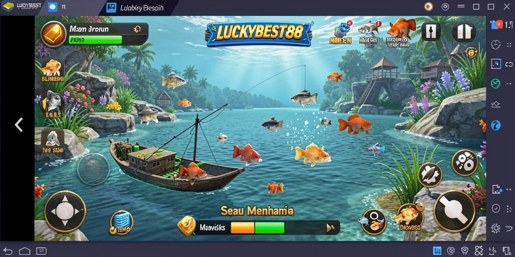 Tangkapan ikan besar dalam gameplay LUCKYBEST88 yang seru.