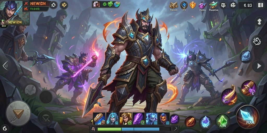 Tampilan gameplay seru dan penuh aksi dalam dunia ARPG NEWIDN.