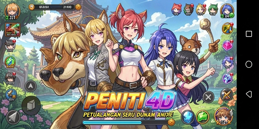 Tangkapan layar yang menunjukkan aksi seru dalam game Anime.