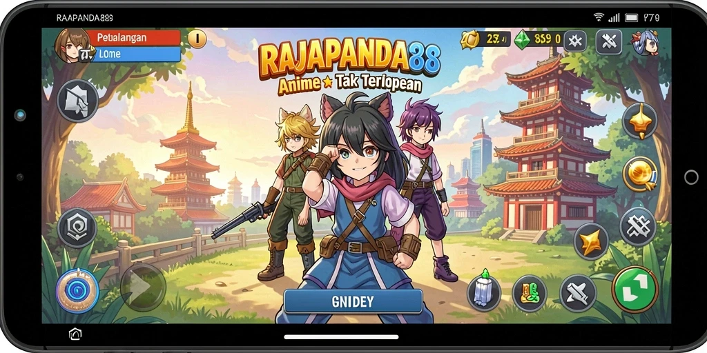 Tampilan menarik dari gameplay RAJAPANDA88 yang penuh warna.