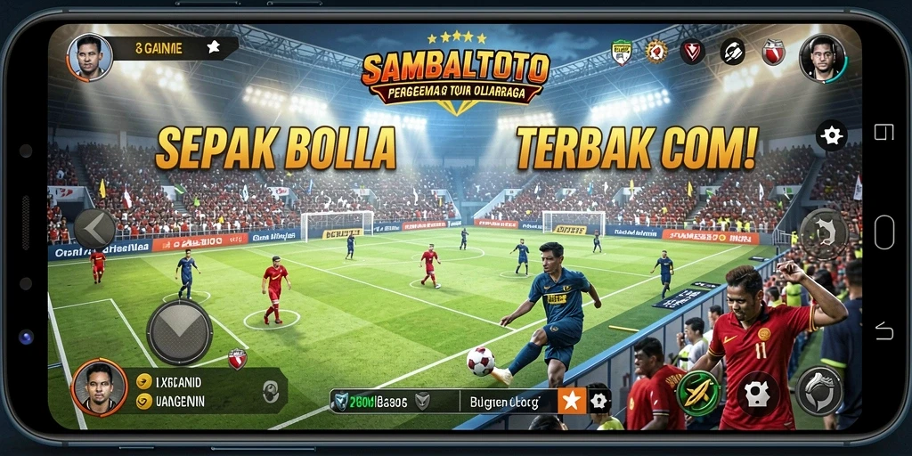 Tampilan gameplay seru di lapangan hijau SAMBALTOTO.