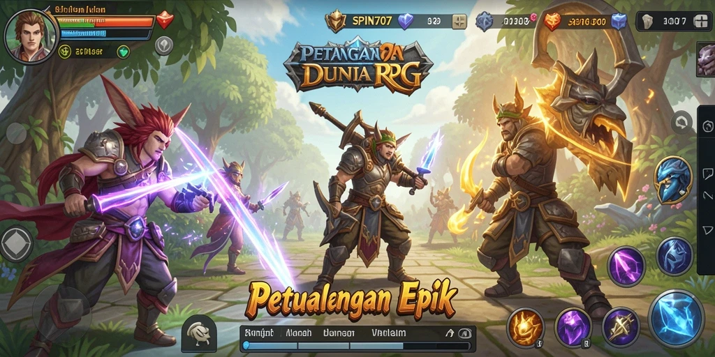 Tampilan gameplay SPIN707 yang menakjubkan dalam petualangan RPG.