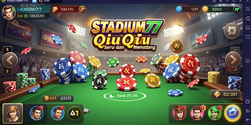 Tampilan gameplay QiuQiu yang seru dan menantang di STADIUM77.