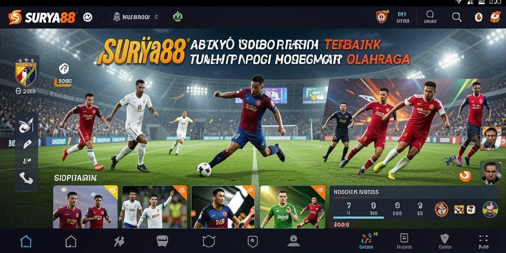 Screenshot SURYA88 saat menunjukkan taruhan olahraga paling populer.