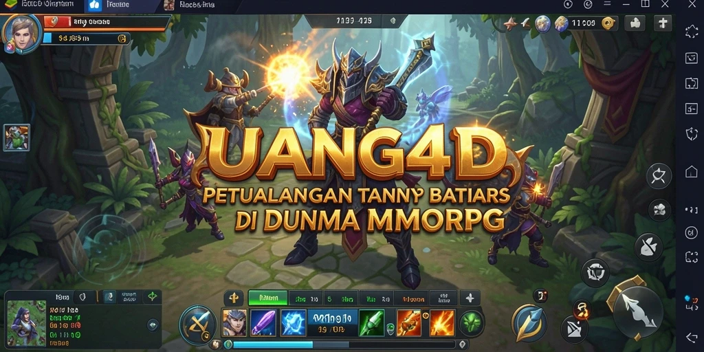 Screenshot utama UANG4D menampilkan aksi seru dalam pertempuran MMORPG.