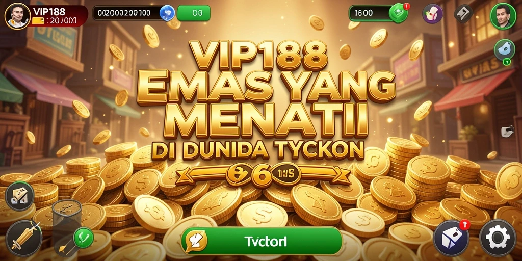 Screenshot gameplay VIP188 yang menunjukkan strategi Tycoon dalam bisnis.