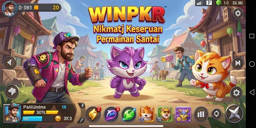 Screenshot WINPKR menampilkan gameplay santai yang menyenangkan.