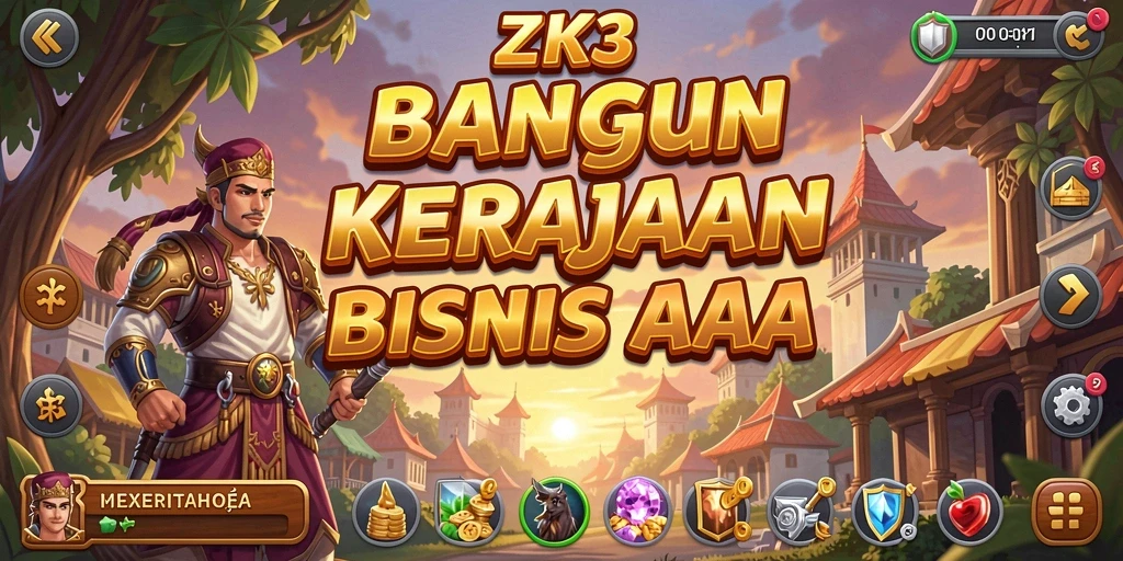 Gameplay ZK3 yang menarik dalam membangun kerajaan bisnis.